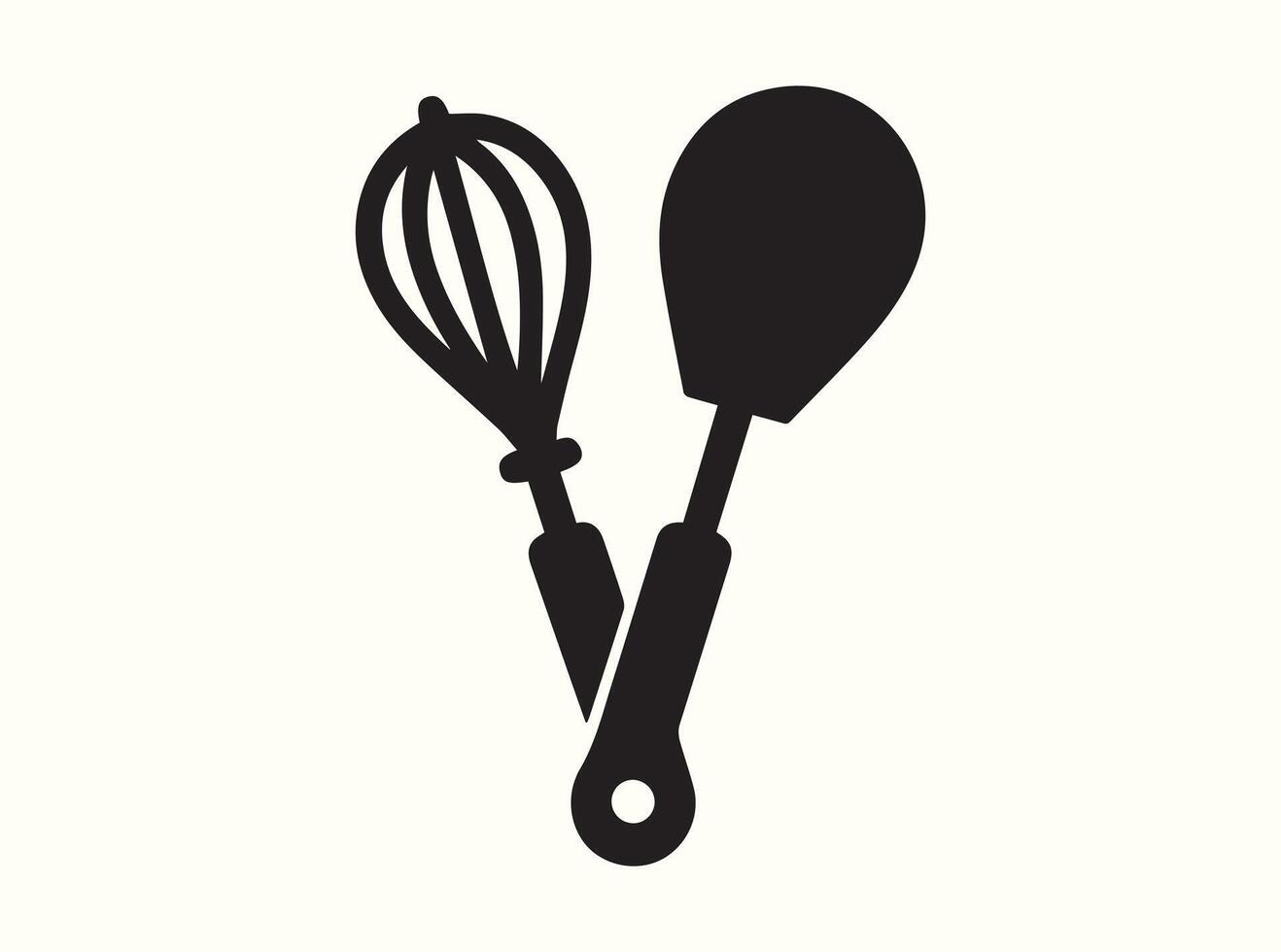 Isolated Black Silhouette of a Cooking Tool on a White Surface vector