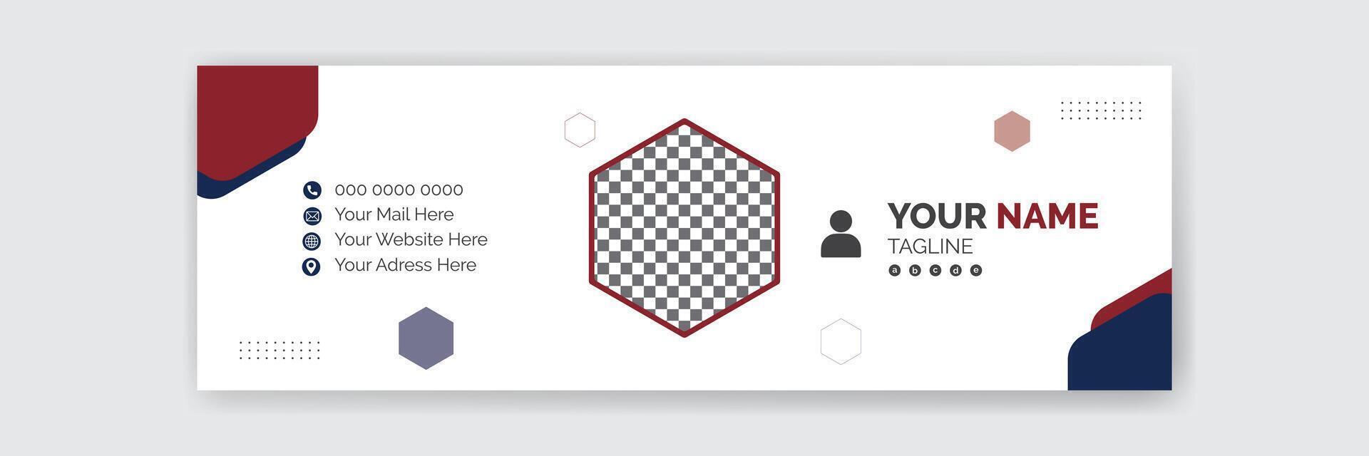 Minimalist Email Signature design vector