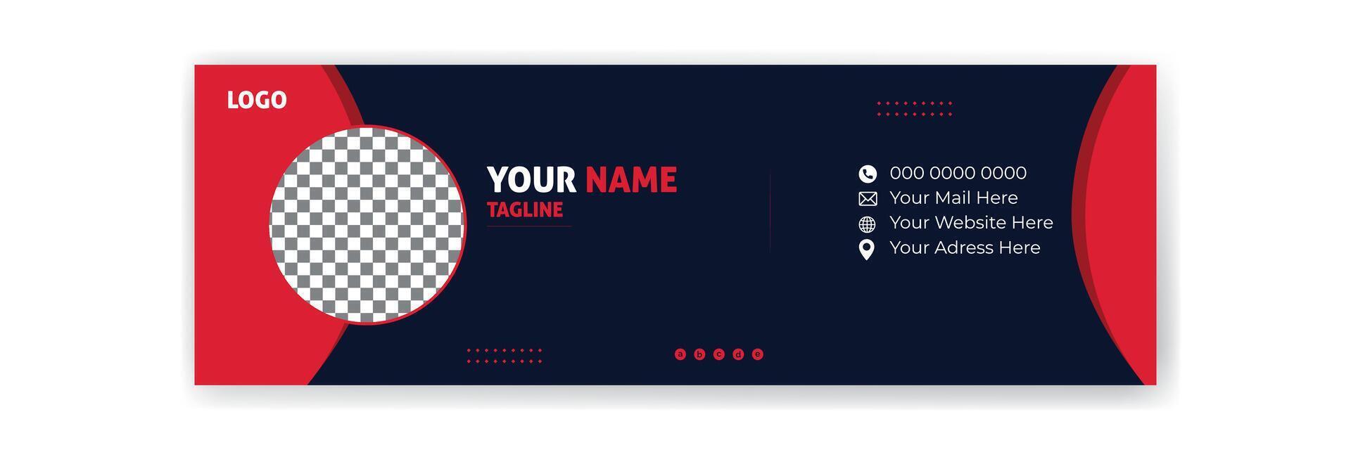 Luxury Minimalist Email Signature design. vector