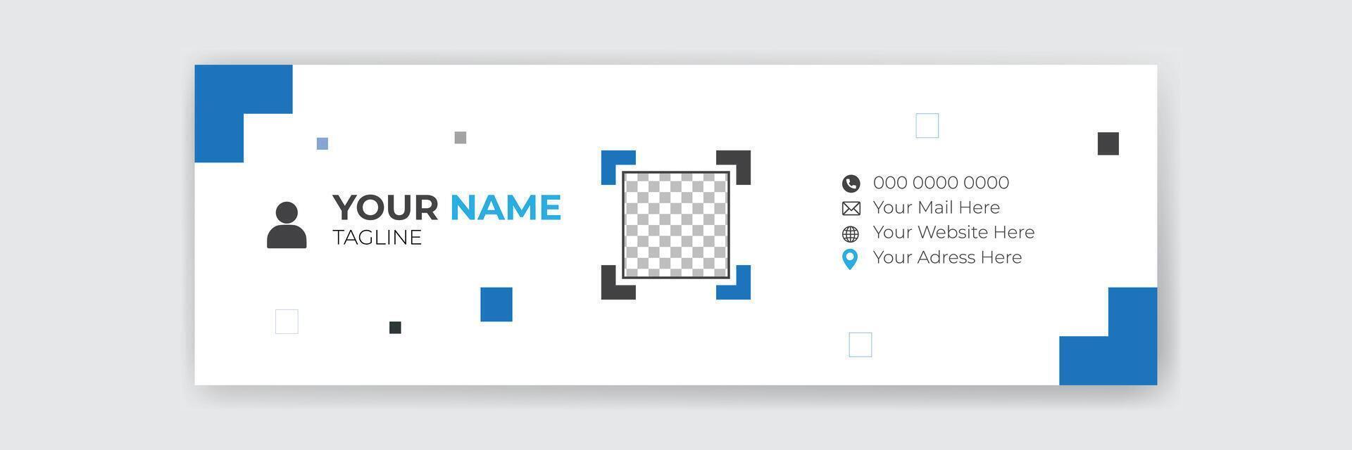 Sleek and Modern Email Signature for Professionals vector