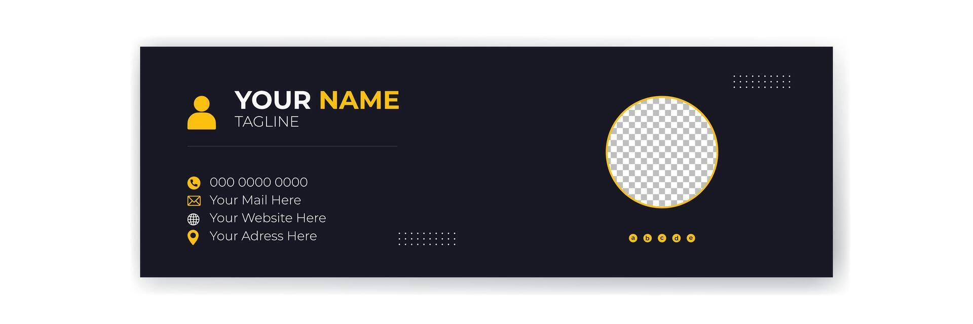 Sleek and Modern Email Signature vector
