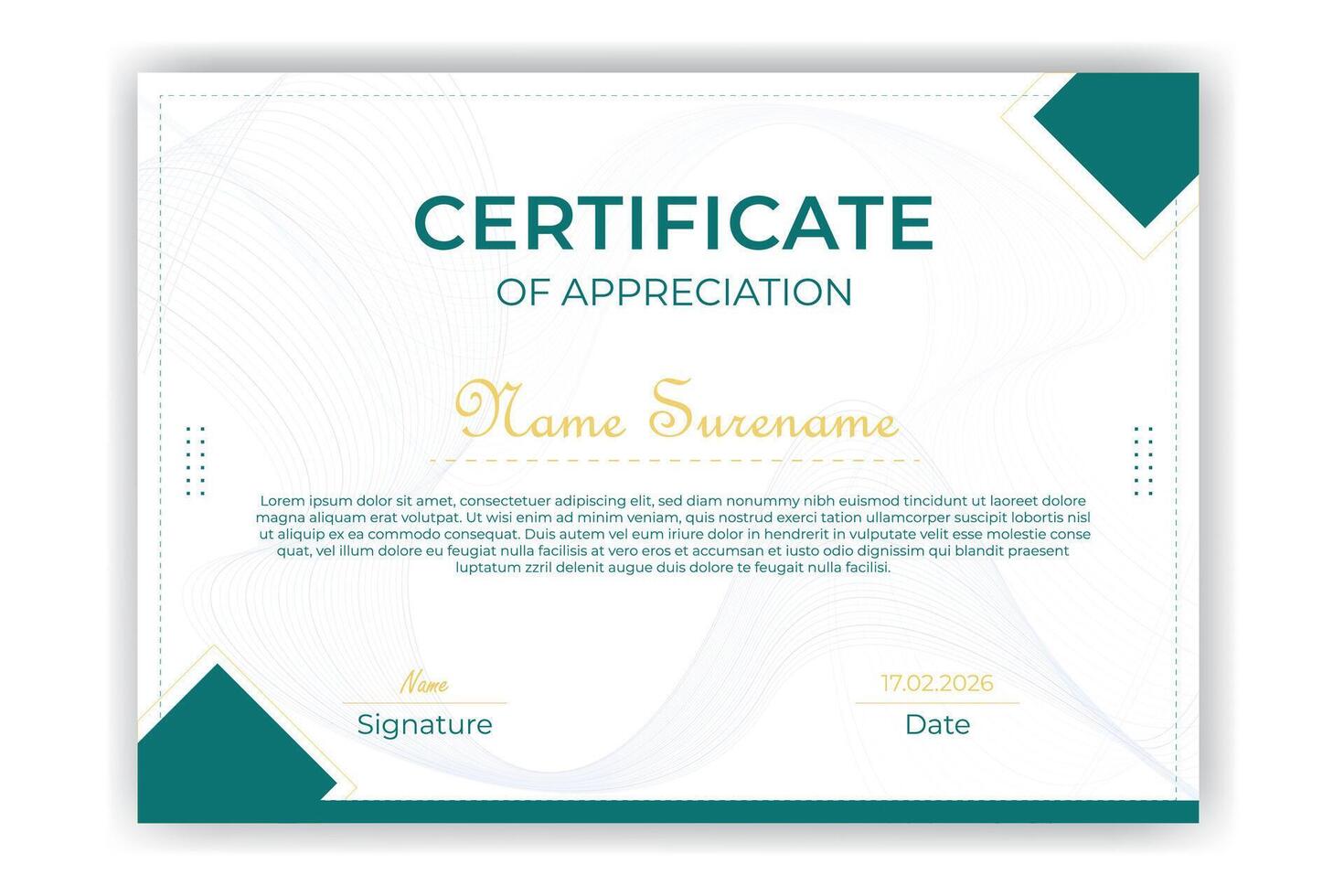 Creative and Minimal Certificate Design vector