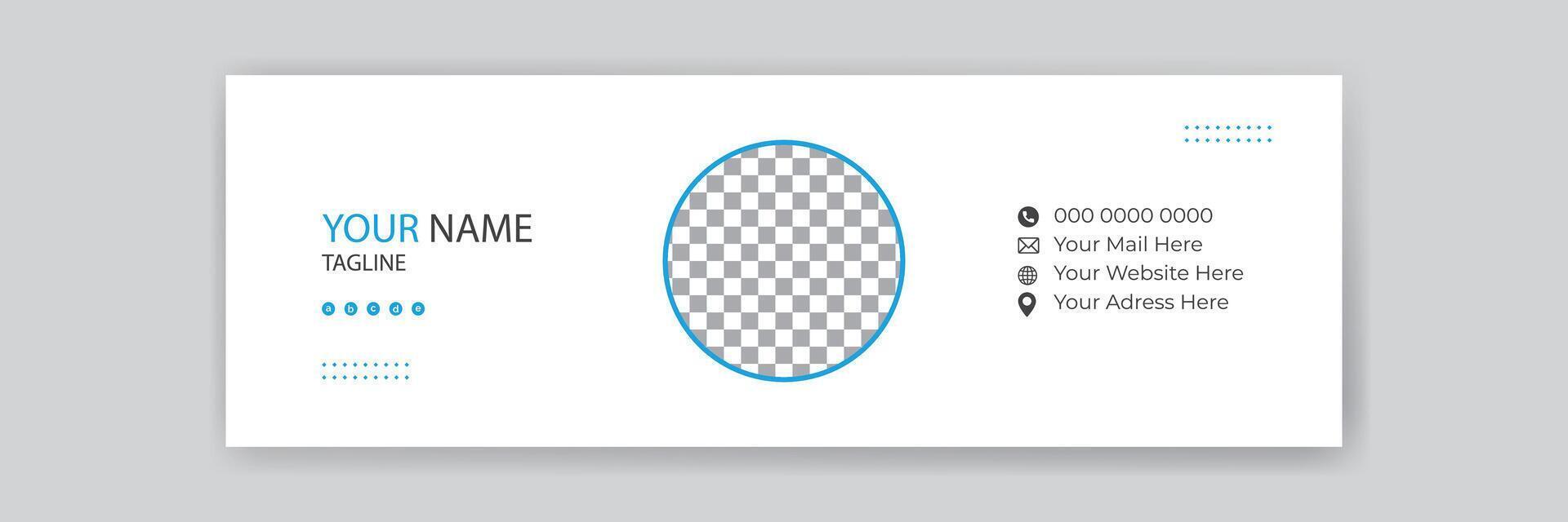 Professional and Stylish Email Signature Template vector