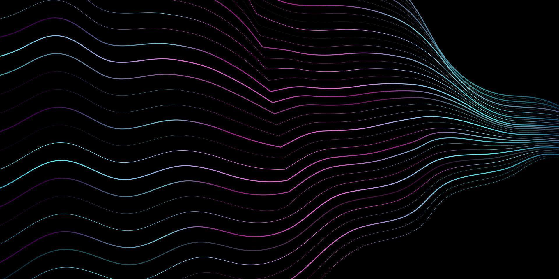 Blue and purple wavy lines abstract elegant background vector