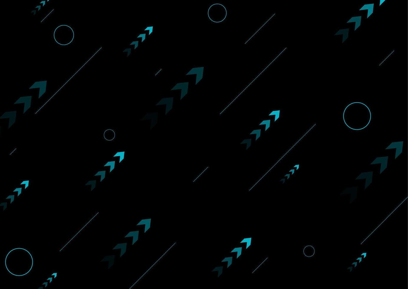 Blue arrows, lines and circles abstract tech background vector