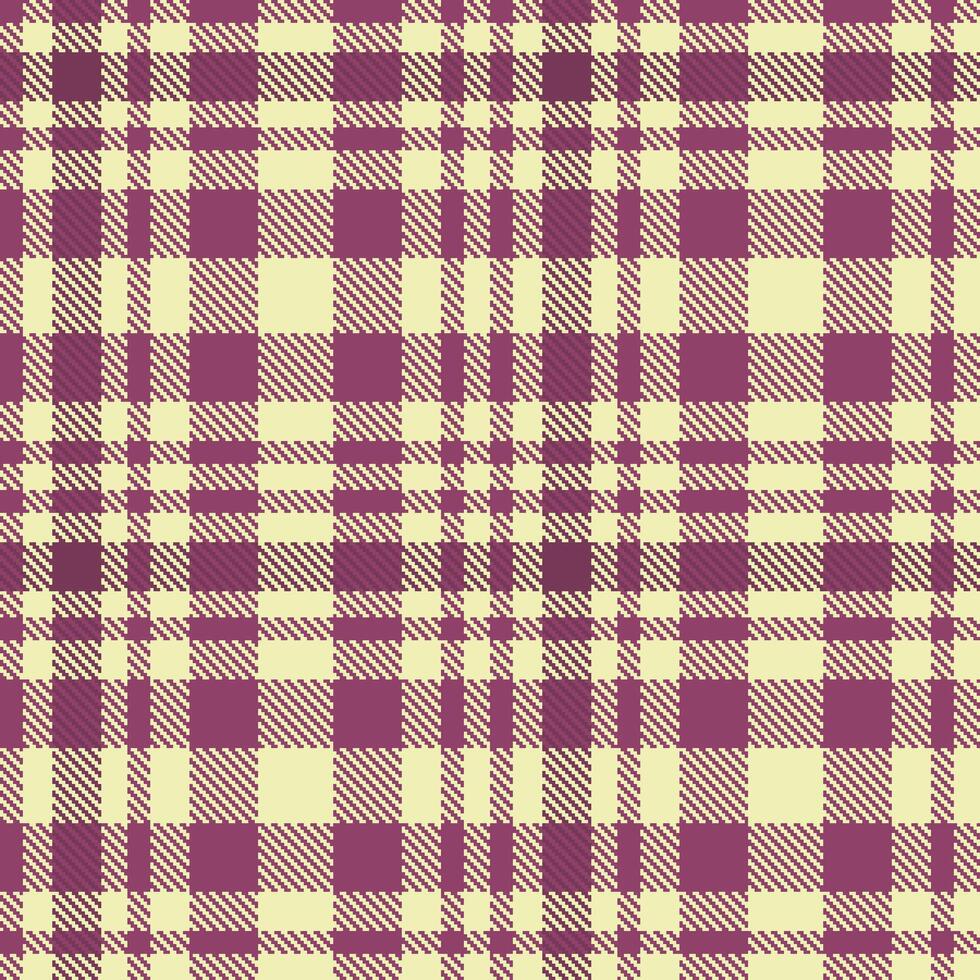 Light Egg Shell and Soft Light Plum Seamless Tartan Textile Design vector