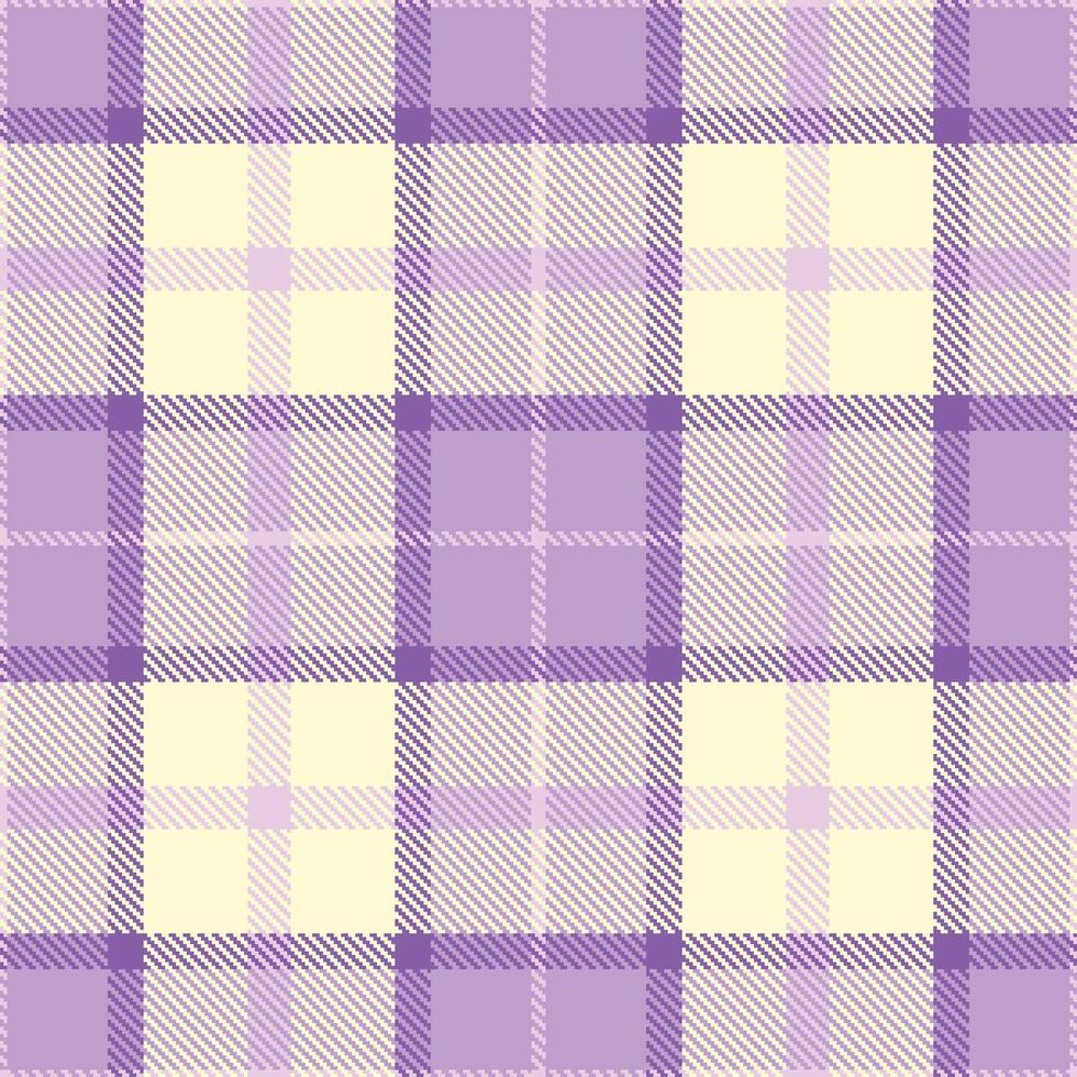 Retro Seamless Tartan in Soft Light Lilac tones Textile Design vector