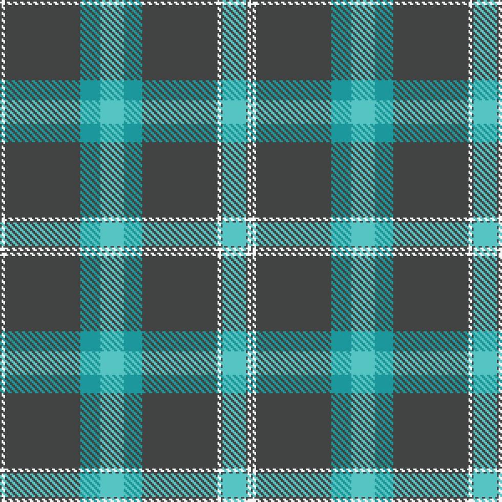 Cool Charcoal Grey Seamless Tartan with Pastel Pale Grey accents Textile Design vector