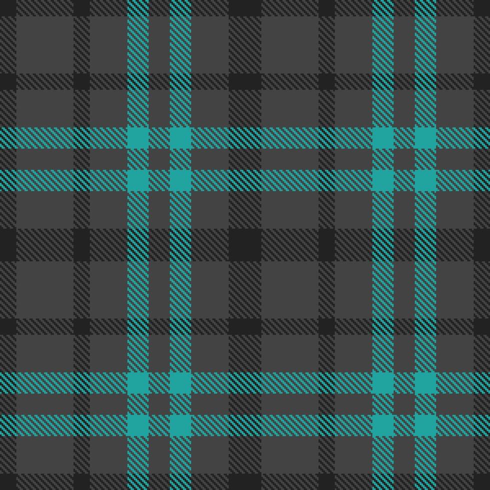 Vivid Charcoal Grey Seamless Tartan with Muted Almost Black accents Textile Design vector