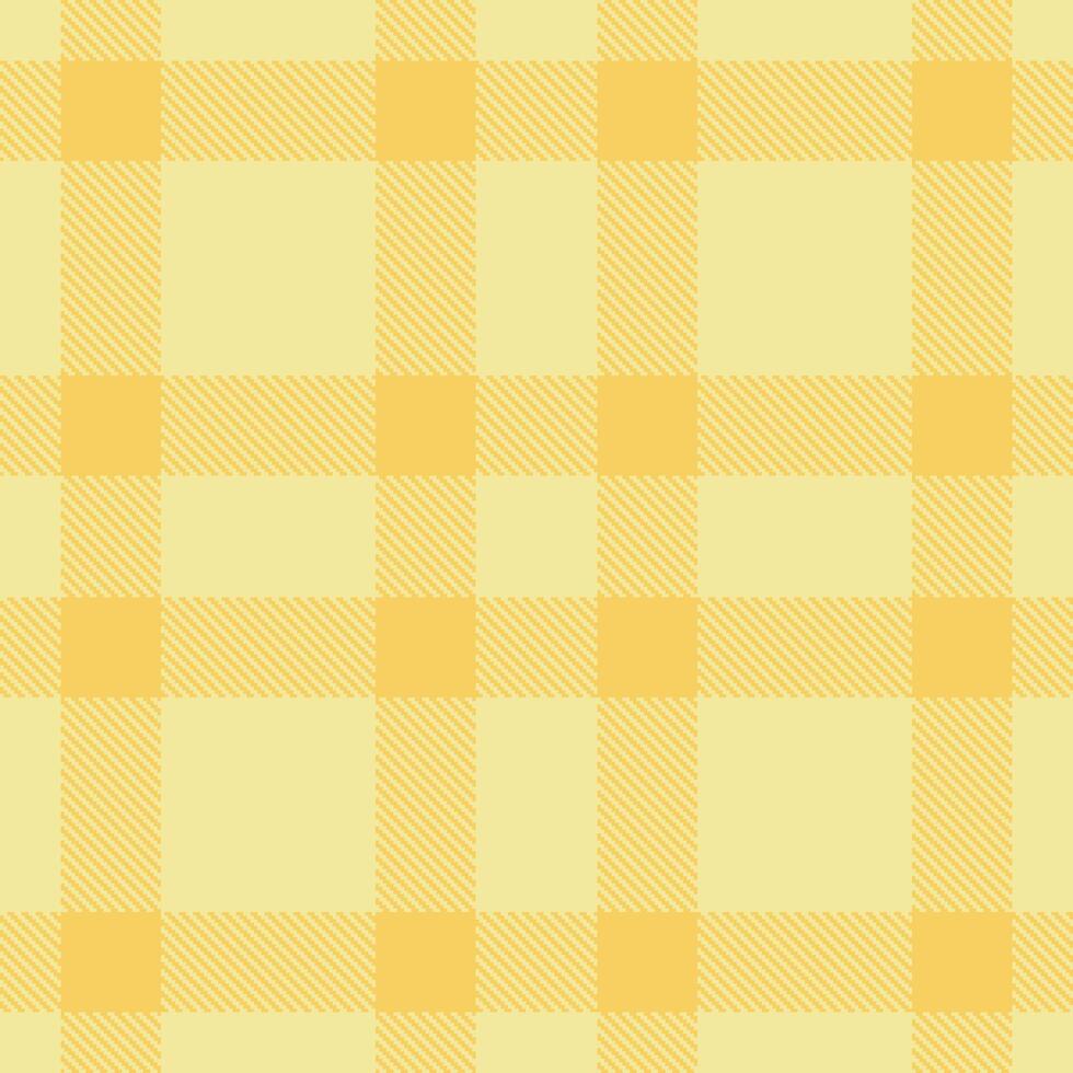 Bright Light Tan Seamless Tartan with Deep Light Mustard accents Textile Design vector