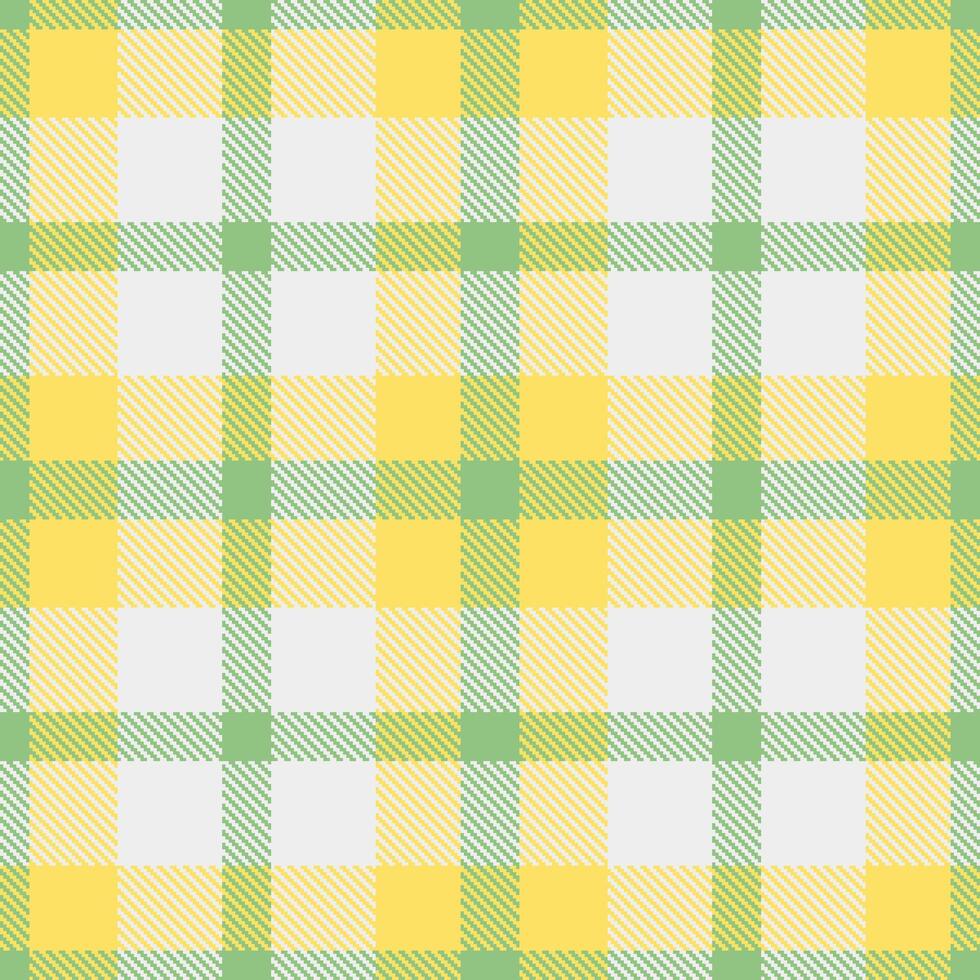Rich Lichen Seamless Tartan with Neon Light Gold accents Textile Design vector
