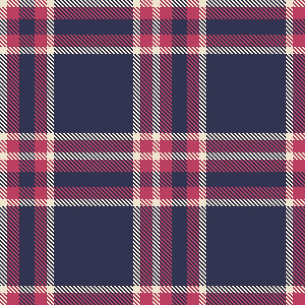 Retro Seamless Tartan in Soft Off White tones Textile Design vector