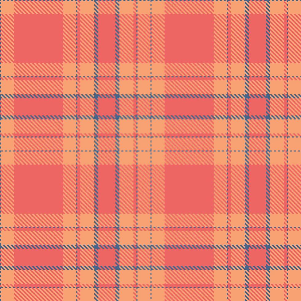 Retro Seamless Tartan in Cool Denim tones Textile Design vector