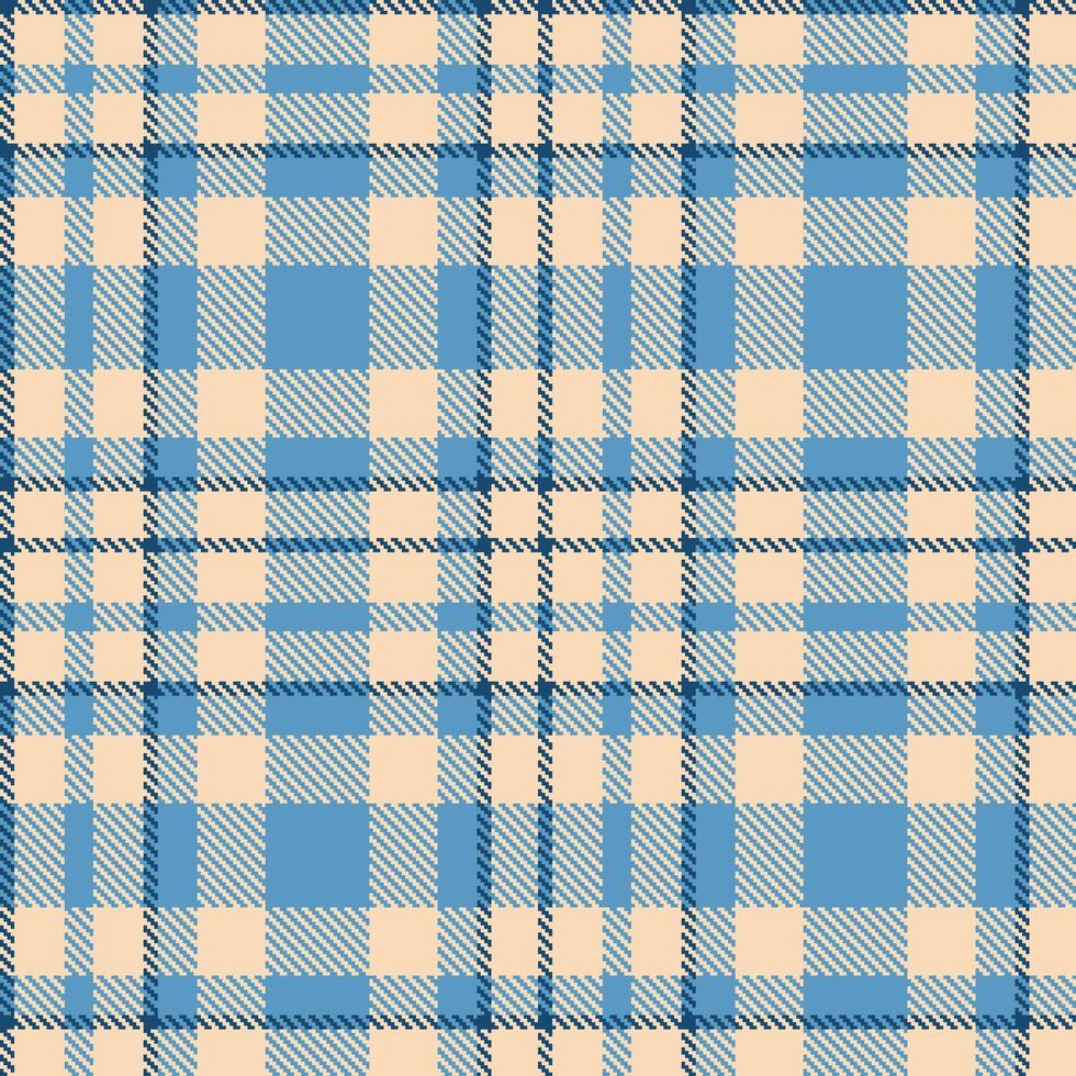 Retro Dusty Light Peach Seamless Tartan Textile Design vector
