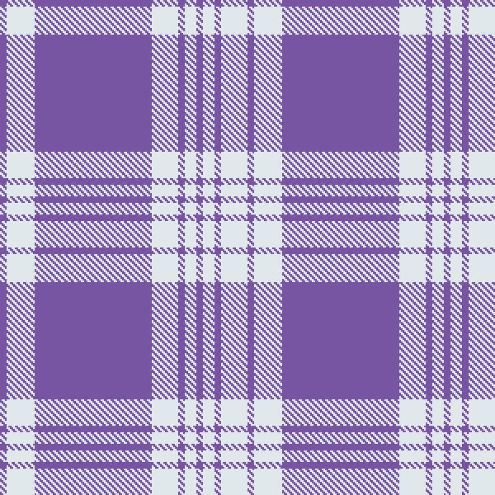 Retro Seamless Tartan in Iridescent Deep Lavender tones Textile Design vector