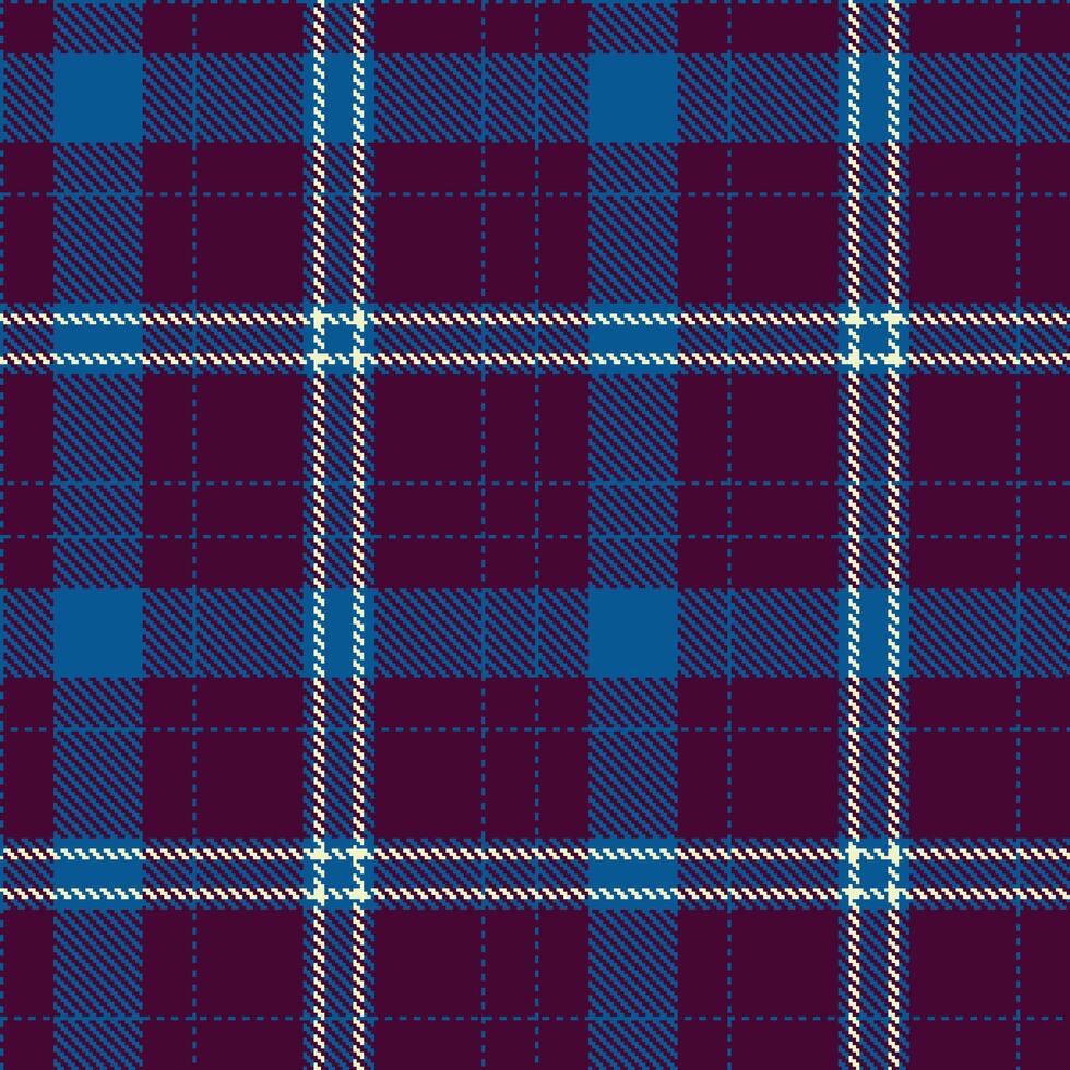 Retro Warm Dusk Blue Seamless Tartan Textile Design vector