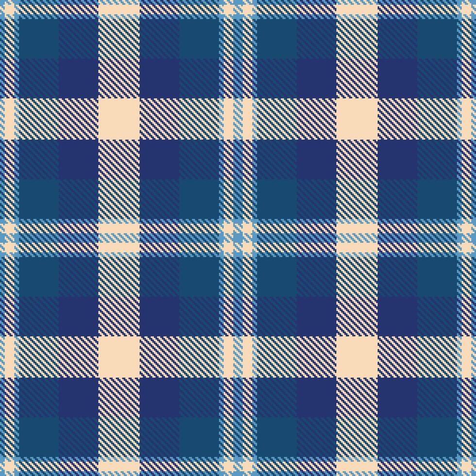 Retro Muted Dusty Blue Seamless Tartan Textile Design vector