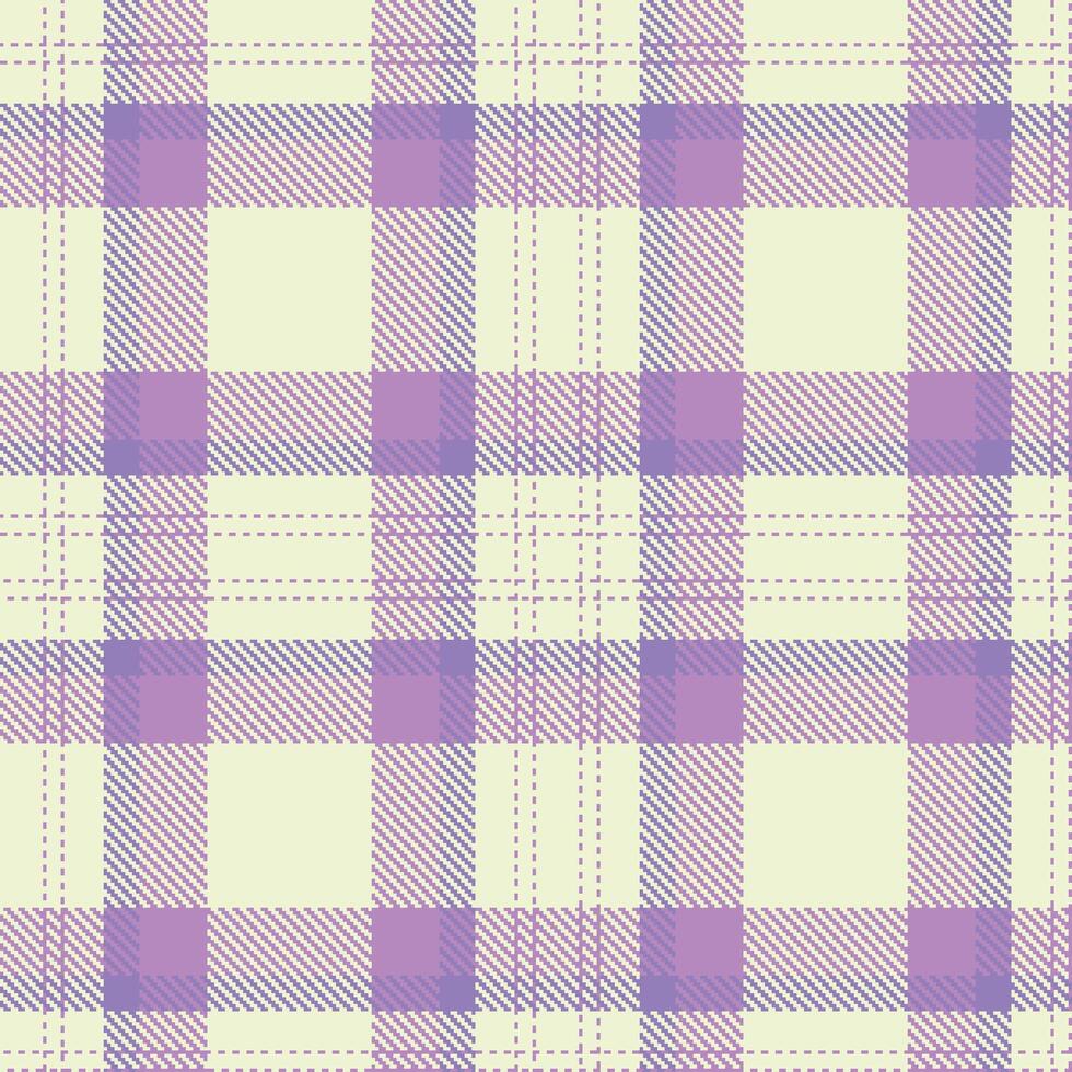 Retro Seamless Tartan in Cool Off White tones Textile Design vector