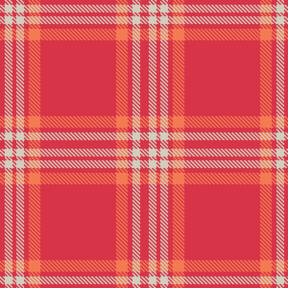 Retro Seamless Tartan in Iridescent Rose Red tones Textile Design vector