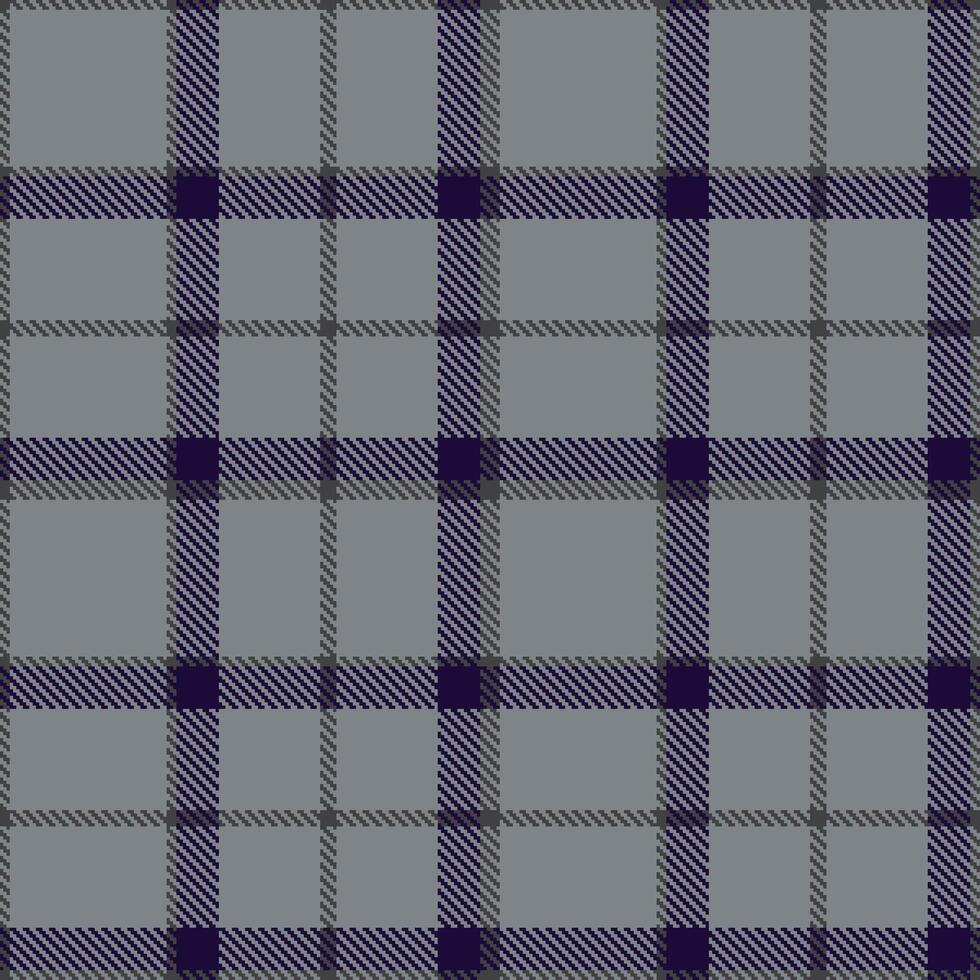 Dusty Charcoal Grey Seamless Tartan with Light Medium Grey accents Textile Design vector