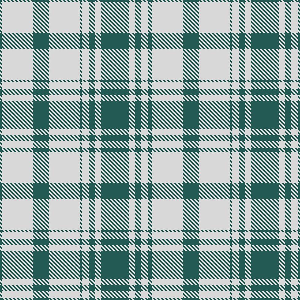 Retro Soft Dark Turquoise Seamless Tartan Textile Design vector