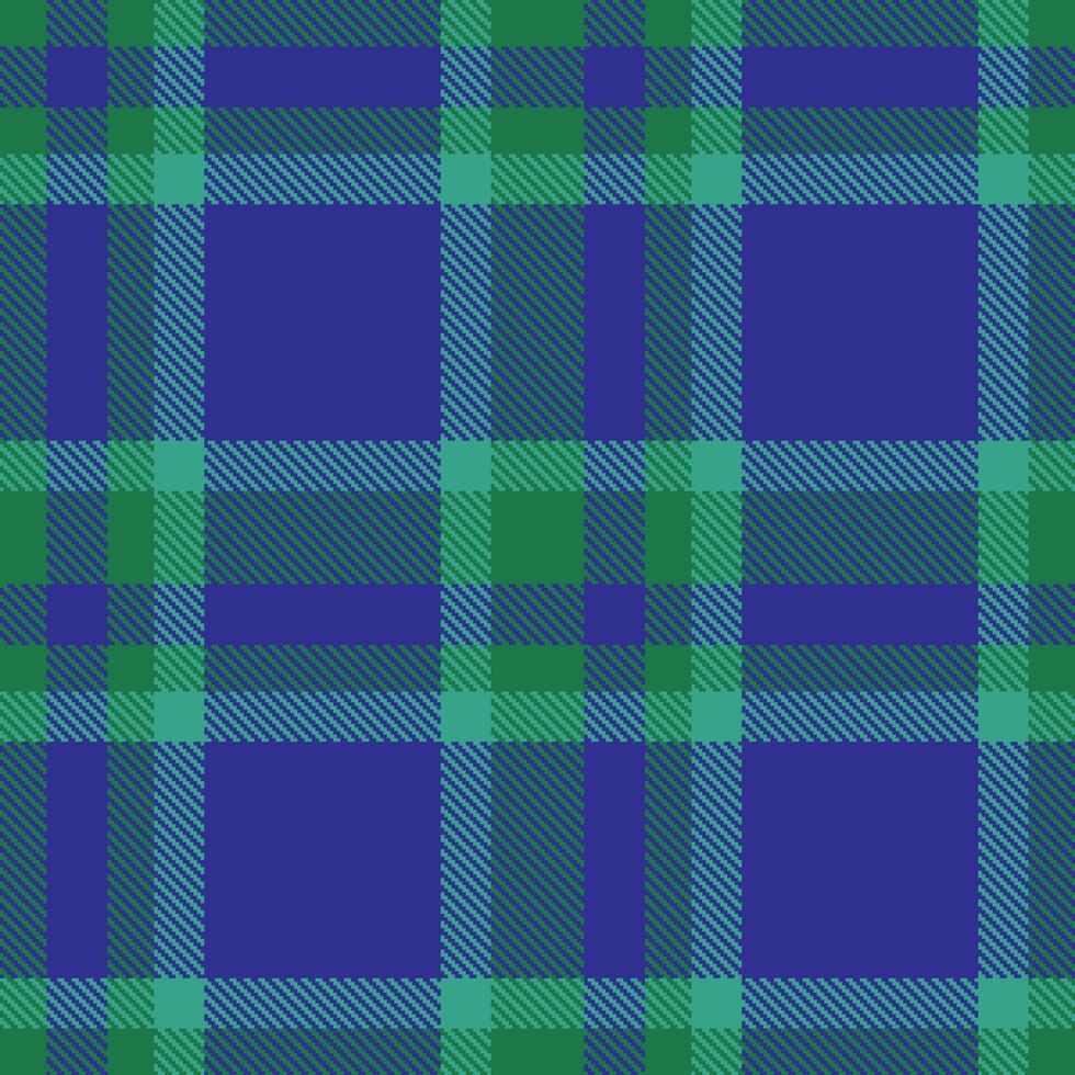 Retro Dark Dark Sea Green Seamless Tartan Textile Design vector