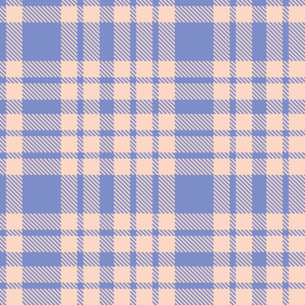 Retro Seamless Tartan in Rich Soft Blue tones Textile Design vector