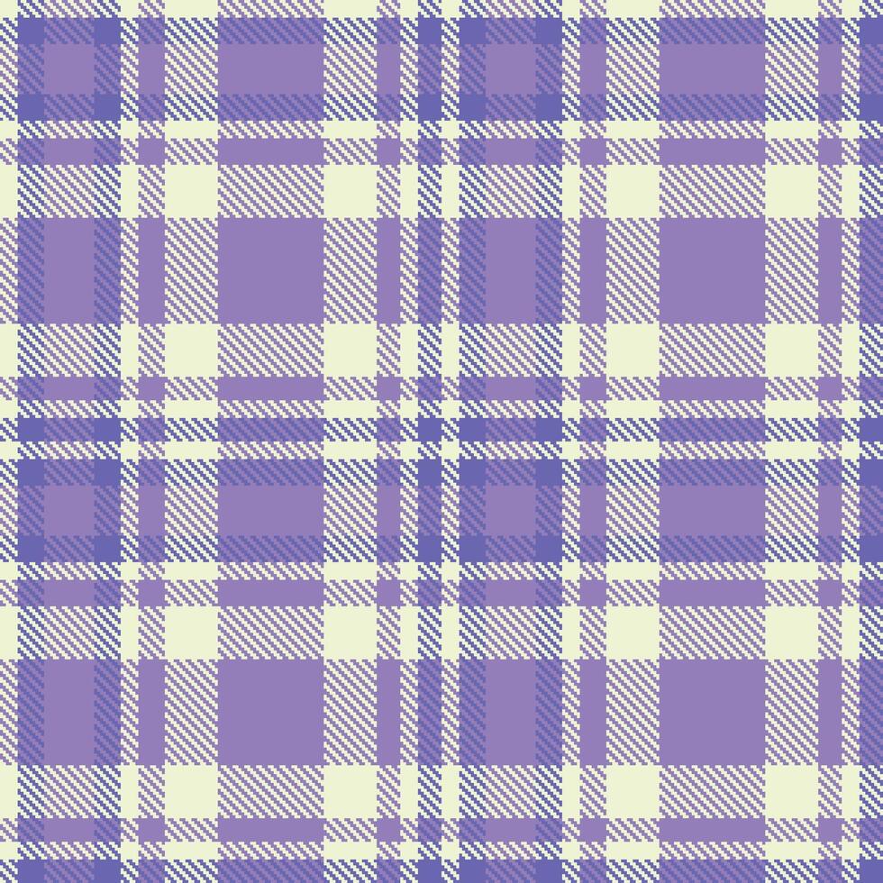 Retro Seamless Tartan in Muted Off White tones Textile Design vector