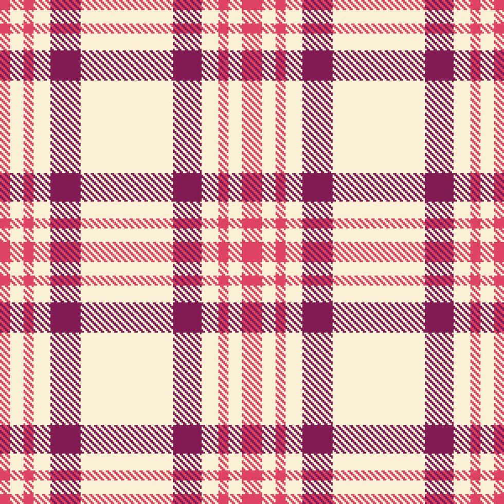 Retro Seamless Tartan in Pale Off White tones Textile Design vector