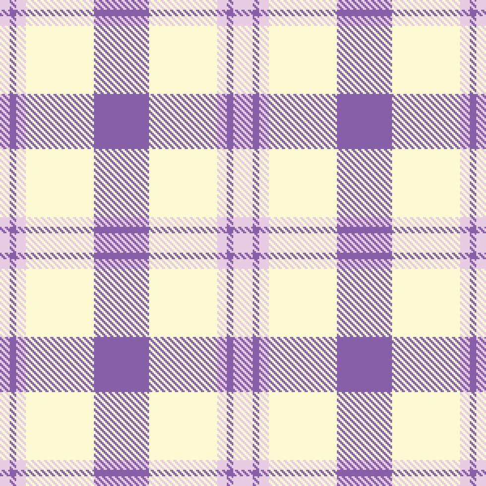 Retro Seamless Tartan in Dusty Light Lilac tones Textile Design vector