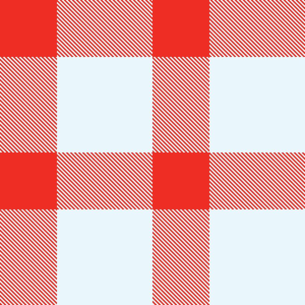 Light Fire Engine Red Seamless Tartan with Smoky Pale Grey accents Textile Design vector