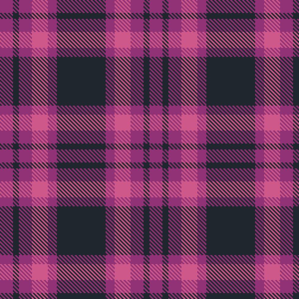 Warm Light Eggplant Seamless Tartan with Pale Dark accents Textile Design vector