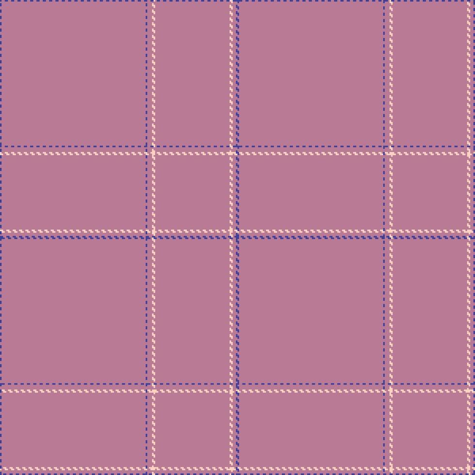 Smoky Mauve and Soft Ultramarine Seamless Tartan Textile Design vector