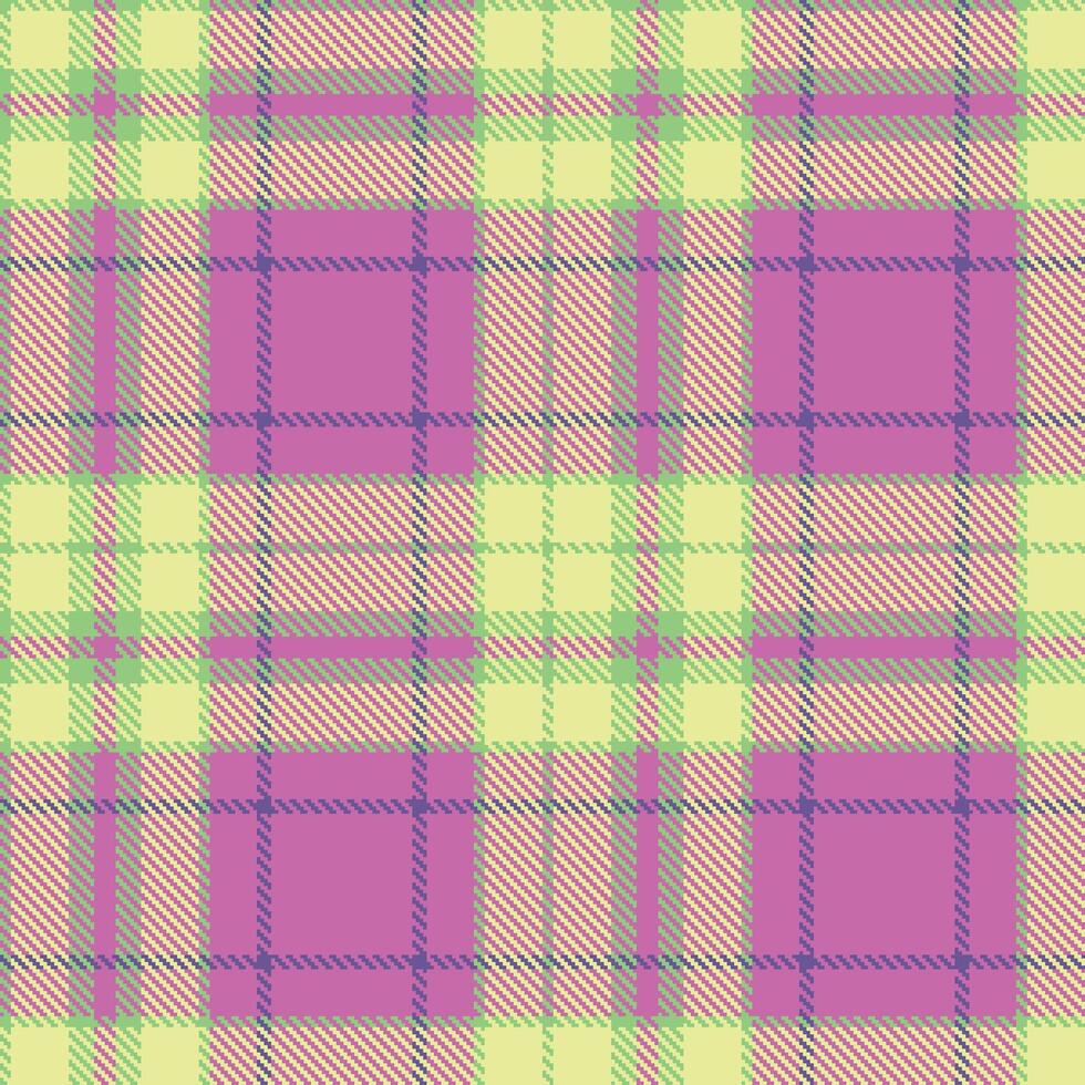 Retro Light Soft Green Seamless Tartan Textile Design vector