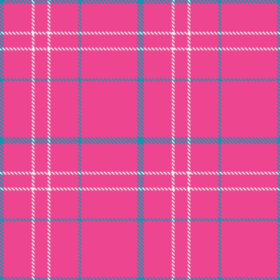 Retro Rich Barbie Pink Seamless Tartan Textile Design vector