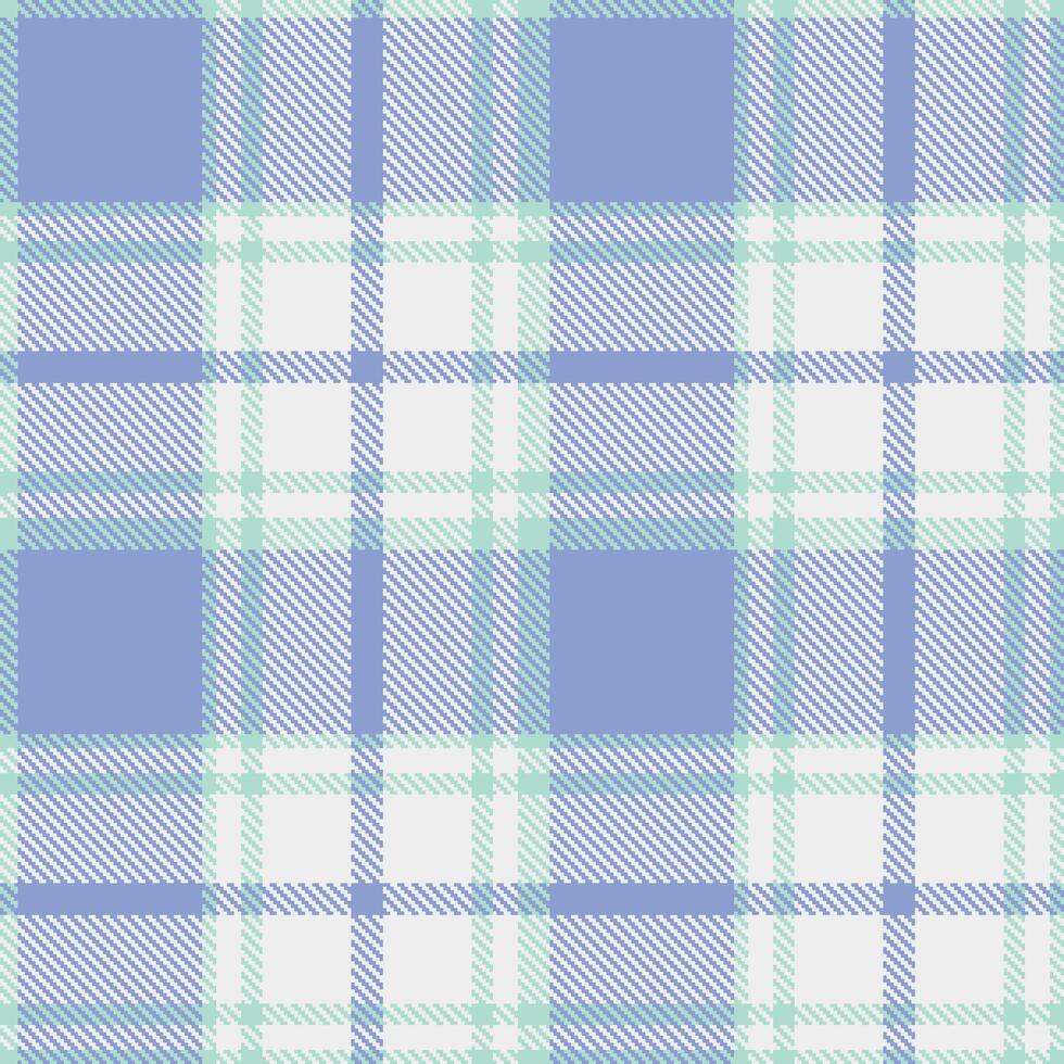 Retro Warm Duck Egg Blue Seamless Tartan Textile Design vector