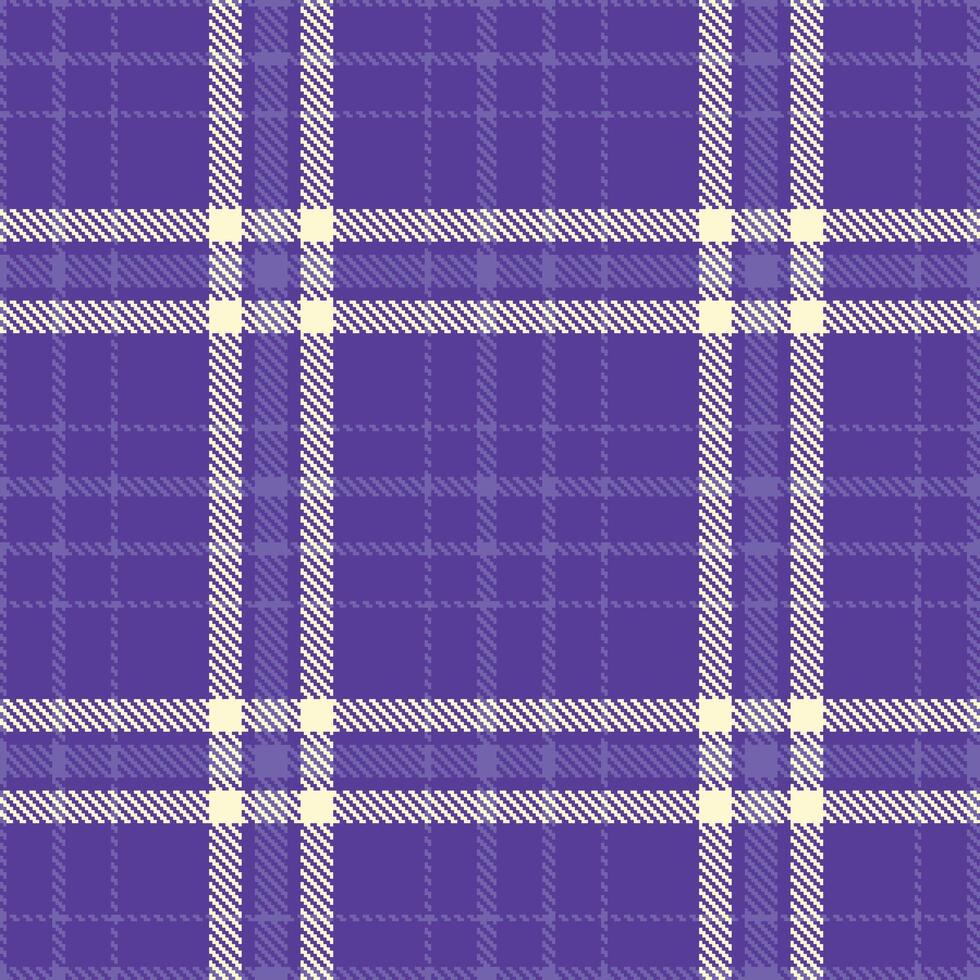 Retro Seamless Tartan in Light Blueberry tones Textile Design Variant 839 vector