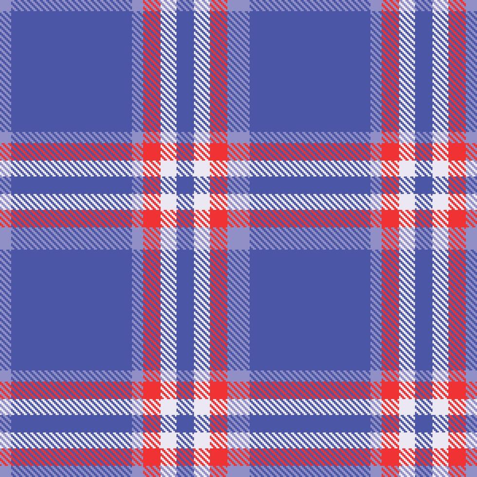 Retro Seamless Tartan in Light Lavender Blue tones Textile Design vector