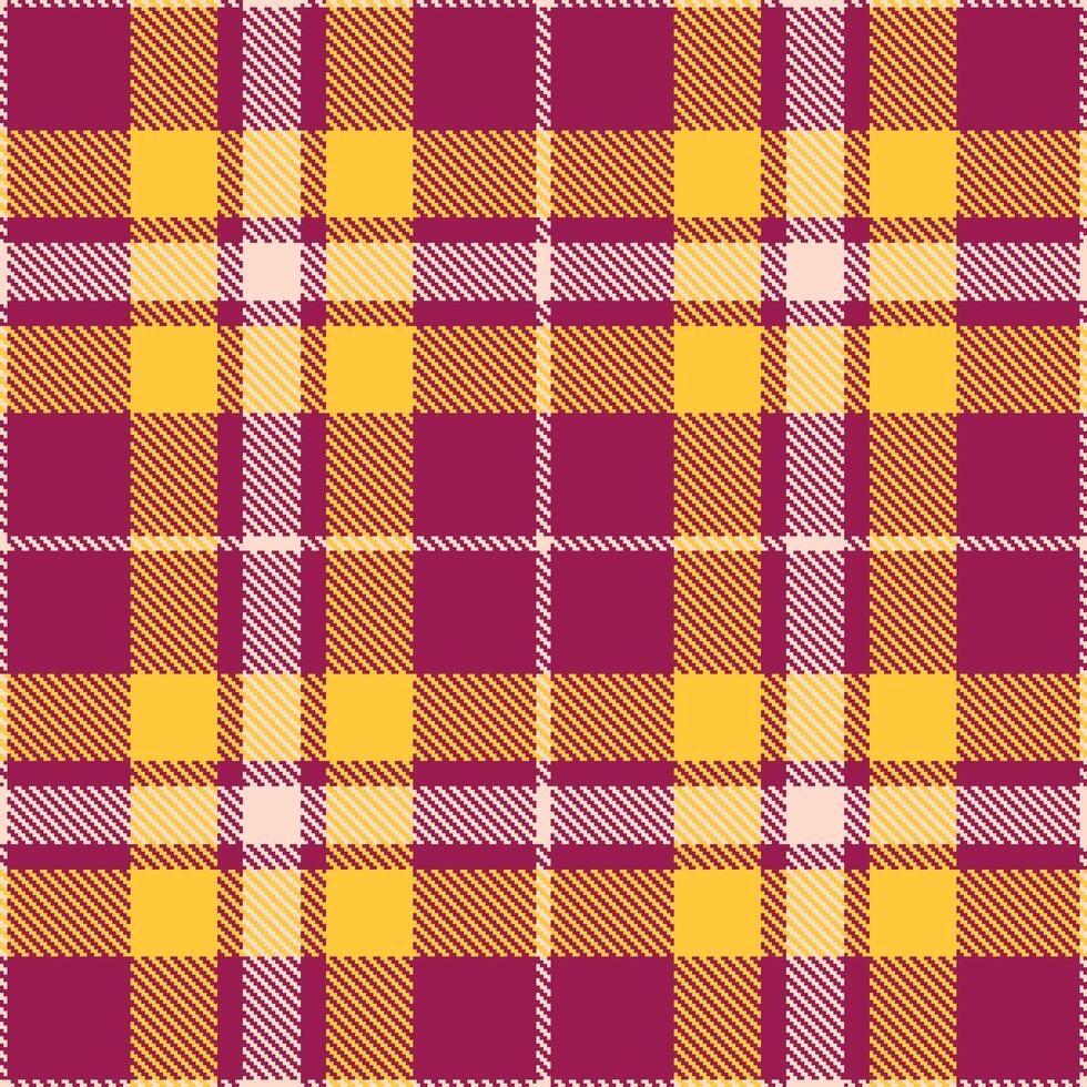 Cool Berry Seamless Tartan with Soft Light Peach accents Textile Design vector