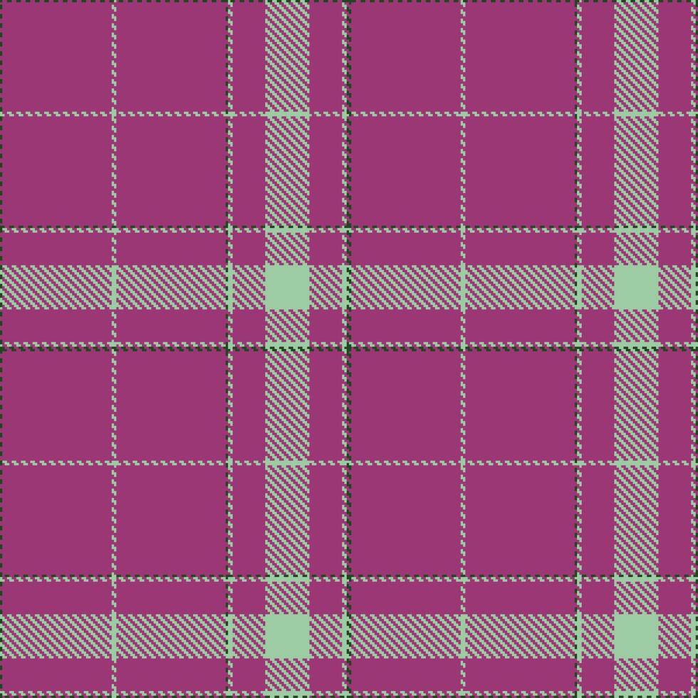 Retro Seamless Tartan in Vivid Red Violet tones Textile Design vector