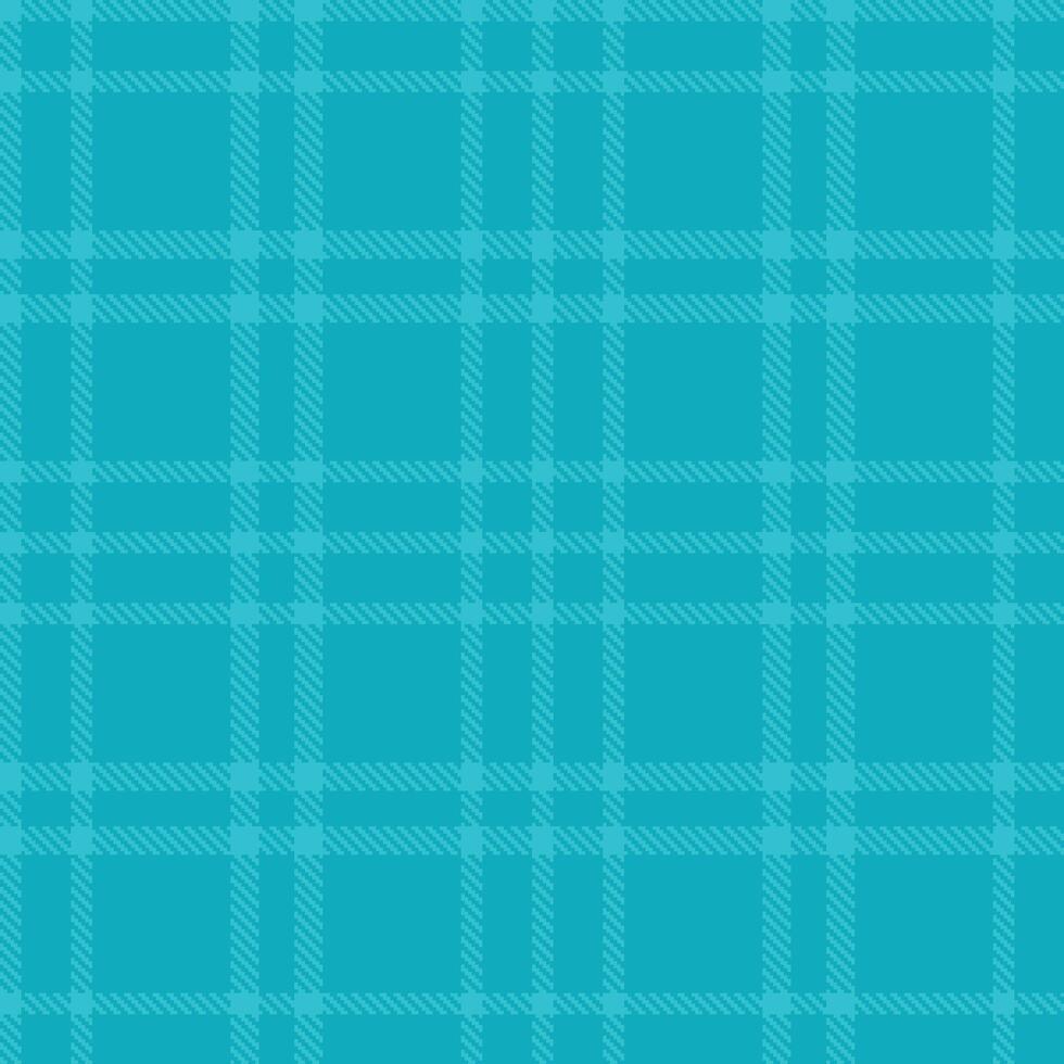 Light Aqua Blue and Neon Turquoise Blue Seamless Tartan Textile Design vector