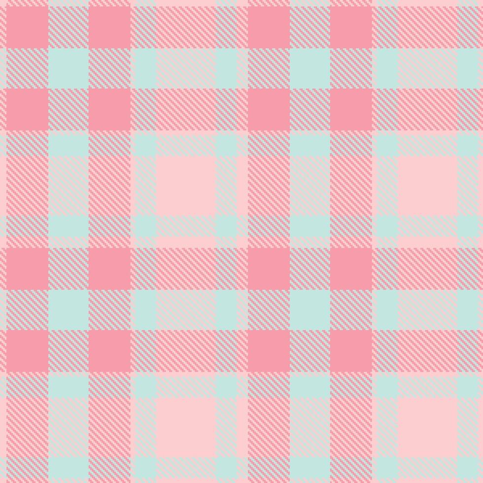 Retro Seamless Tartan in Rich Light Rose tones Textile Design vector
