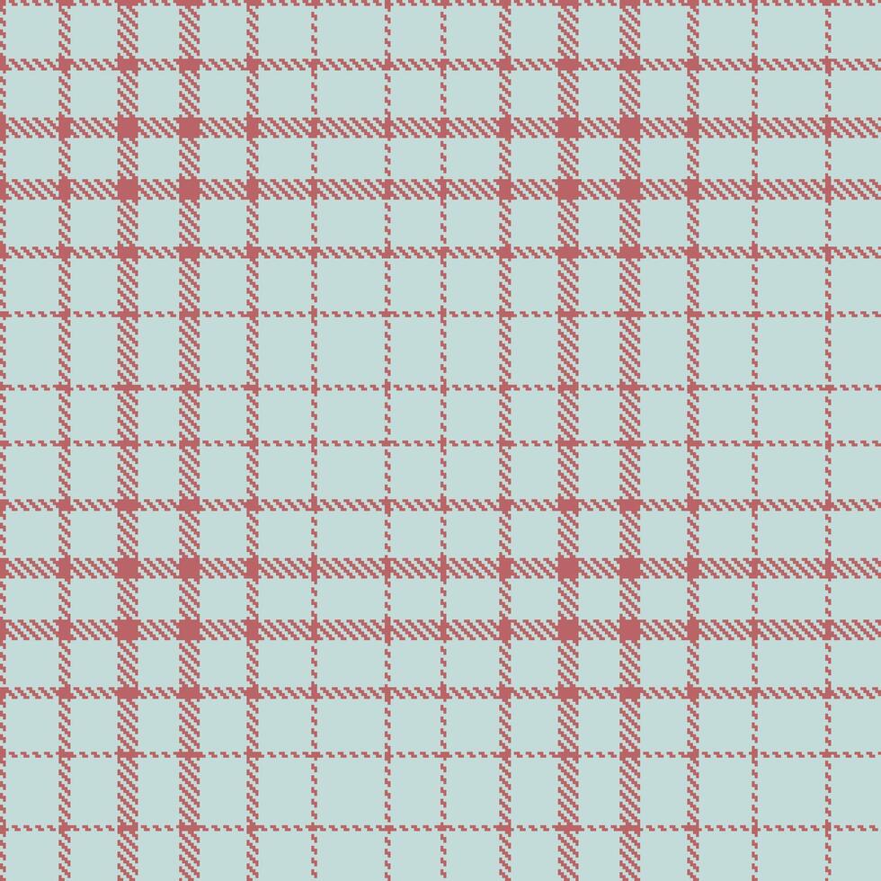Rich Dusky Rose Seamless Tartan with Muted Light Grey accents Textile Design vector
