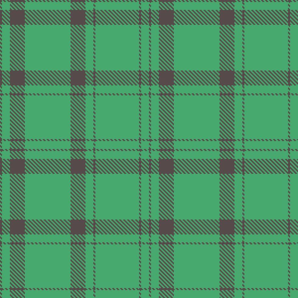 Warm Charcoal Grey and Dusty Greenish Seamless Tartan Textile Design vector