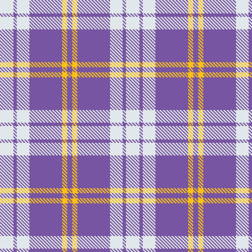 Pastel Deep Lavender Seamless Tartan with Rich Light Grey accents Textile Design vector