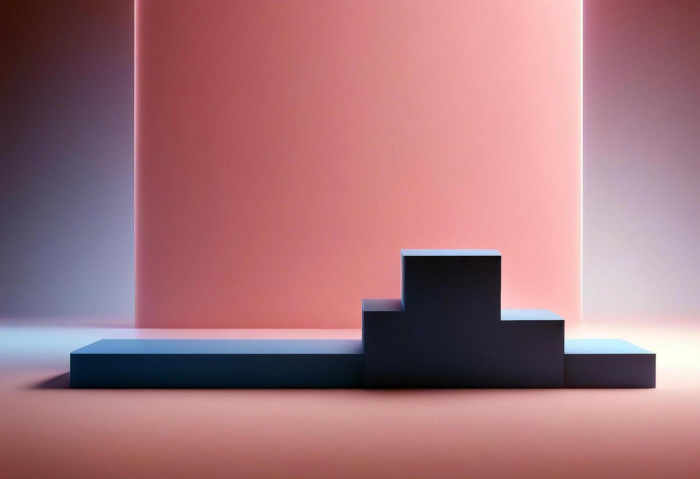 pink illustration 3d product presentation render background Blue podium mockup blending abstract gradient Minimal poduim minimal spectrum cosmetic retro stage advertising banner beauty blend bright photo