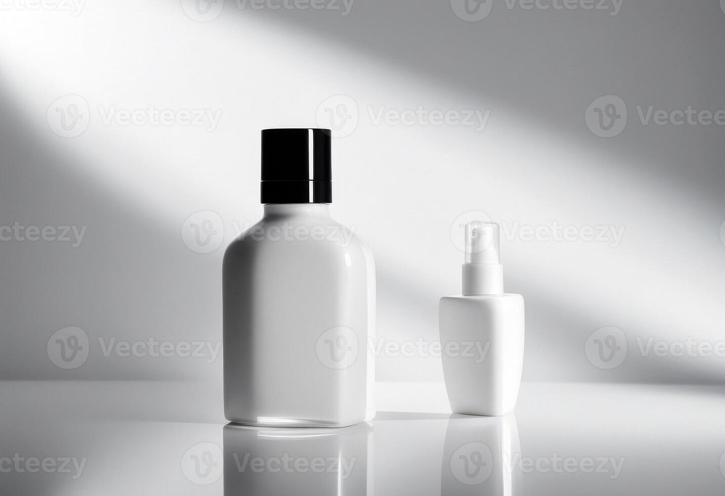 white bottle shadows White background sharp cosmetic poduim cosmetic bottle skincare moisturiser white shadow spray stone dais closeup light template background sunlight skincare beauty monochrome photo