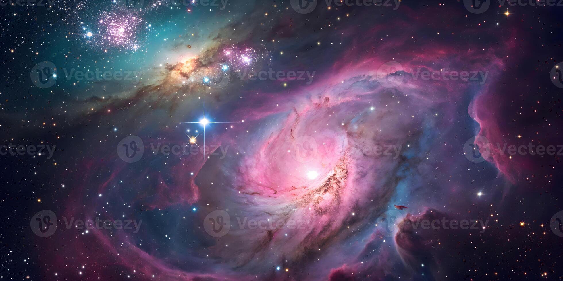 The orion nebula, a large nebula in the constellation of orion photo