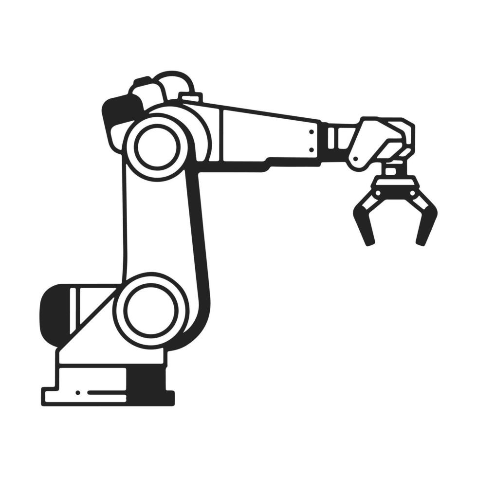 Robot arm icon, isolated. Easily usable, editable on websites and applications. vector