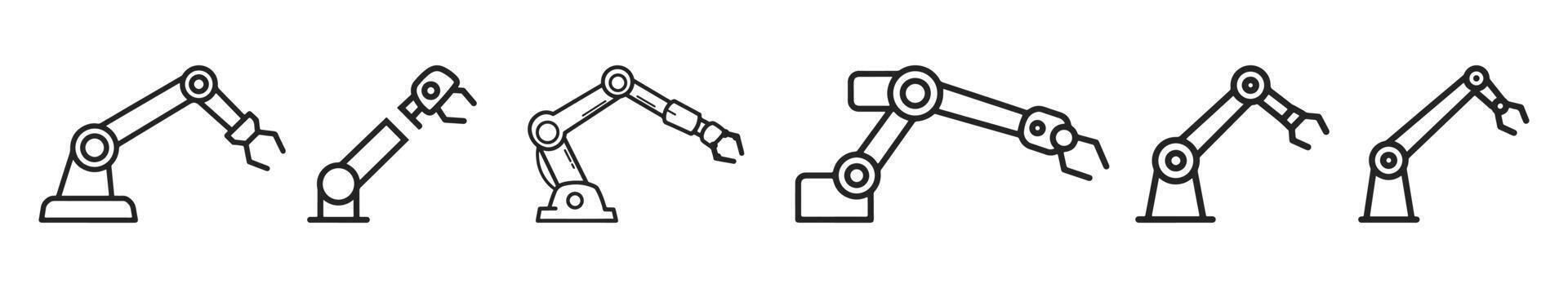 Robot arm icon isolated on white background. vector